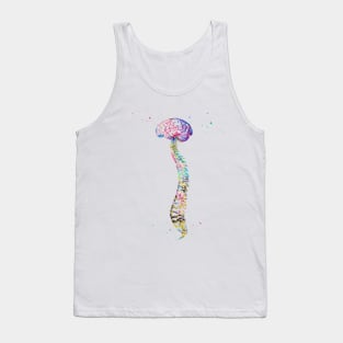Human Spine with Brain Tank Top